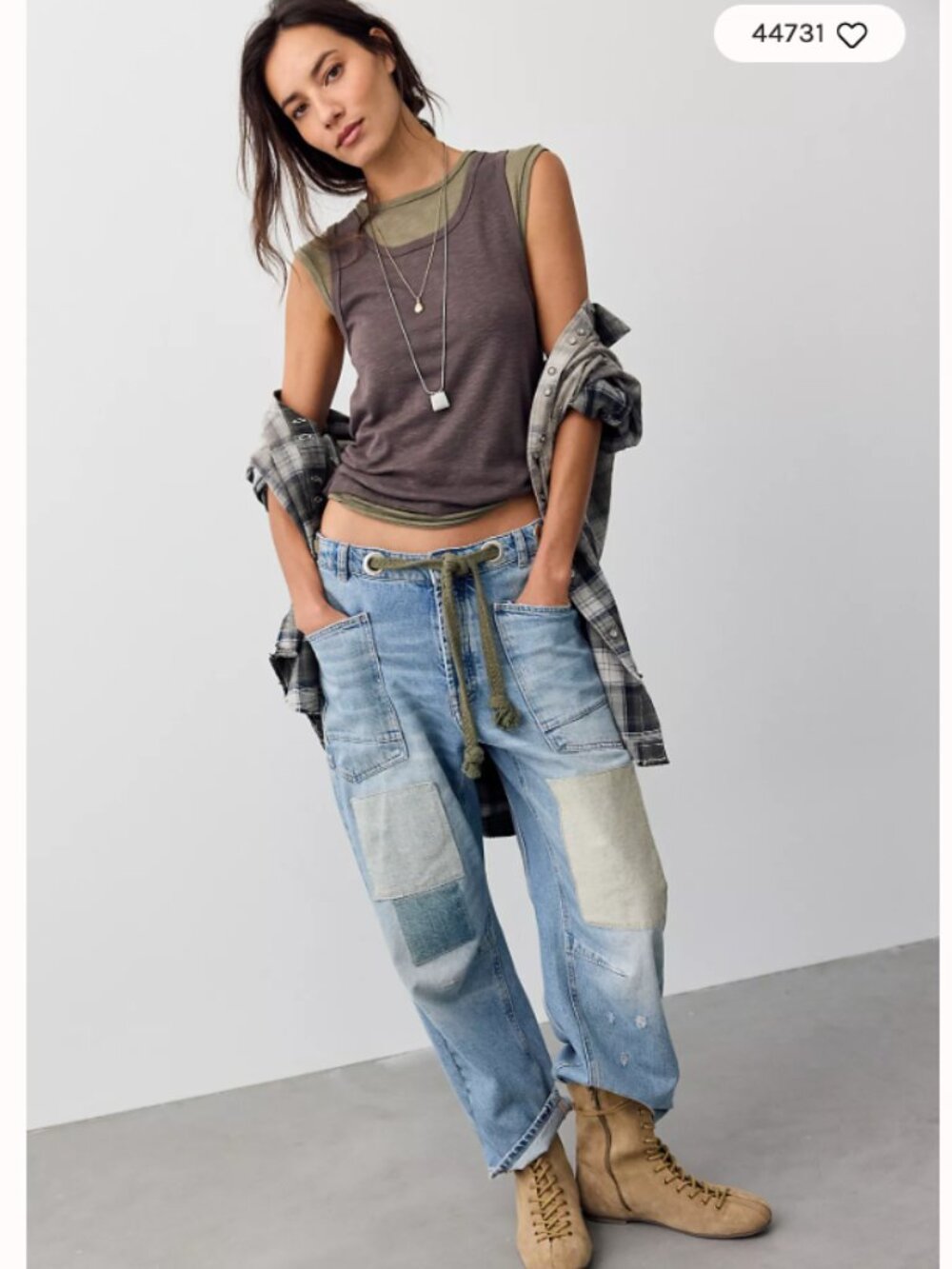 Free People We The Free Moxie Pull-On Barrel Jeans Truest Blue Women's 33